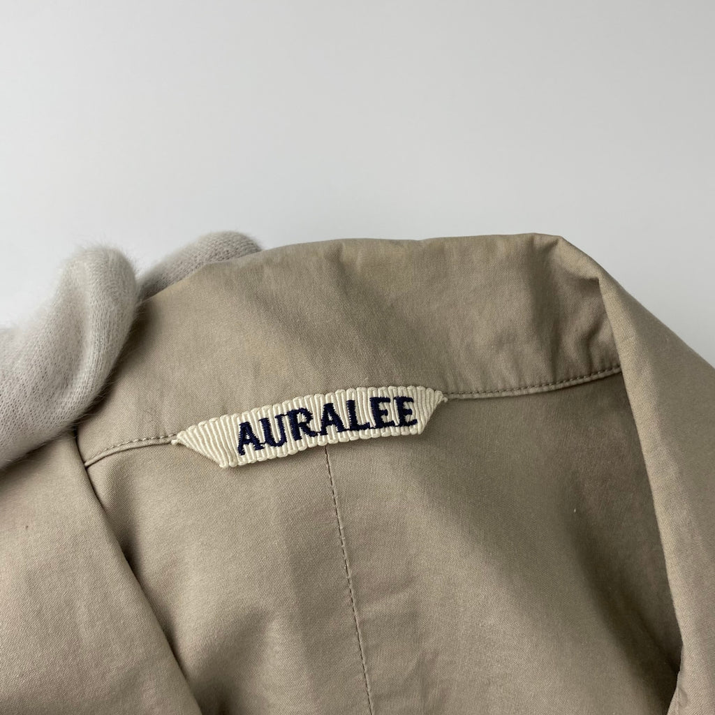 AURALEE オーラリー / SELVEDGE WEATHER CLOTH SHIRTS オープンカラー シャツ ベージュ 参考定価：22,000+tax SIZE：3