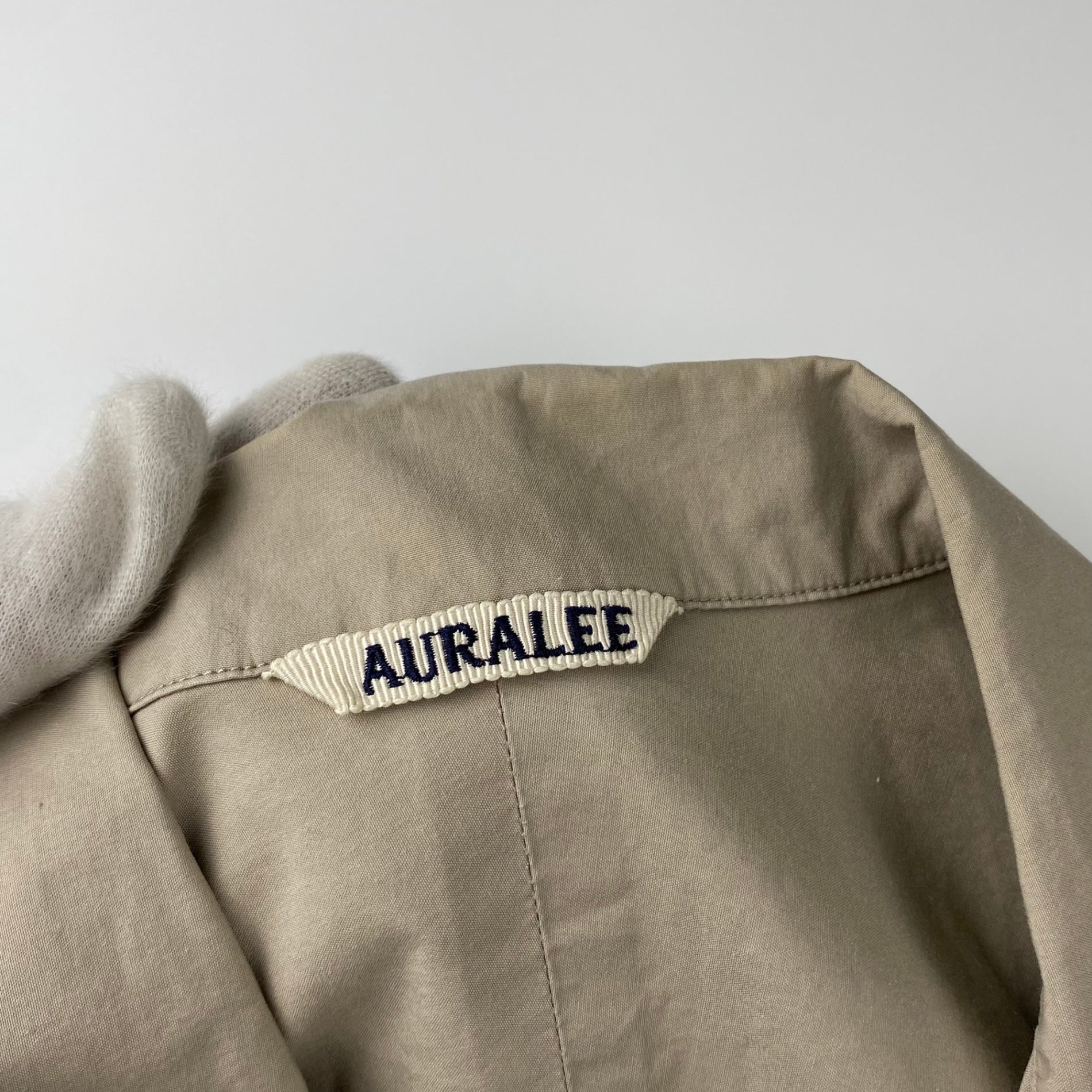 AURALEE オーラリー / SELVEDGE WEATHER CLOTH SHIRTS オープンカラー シャツ ベージュ 参考定価：22,000+tax SIZE：3