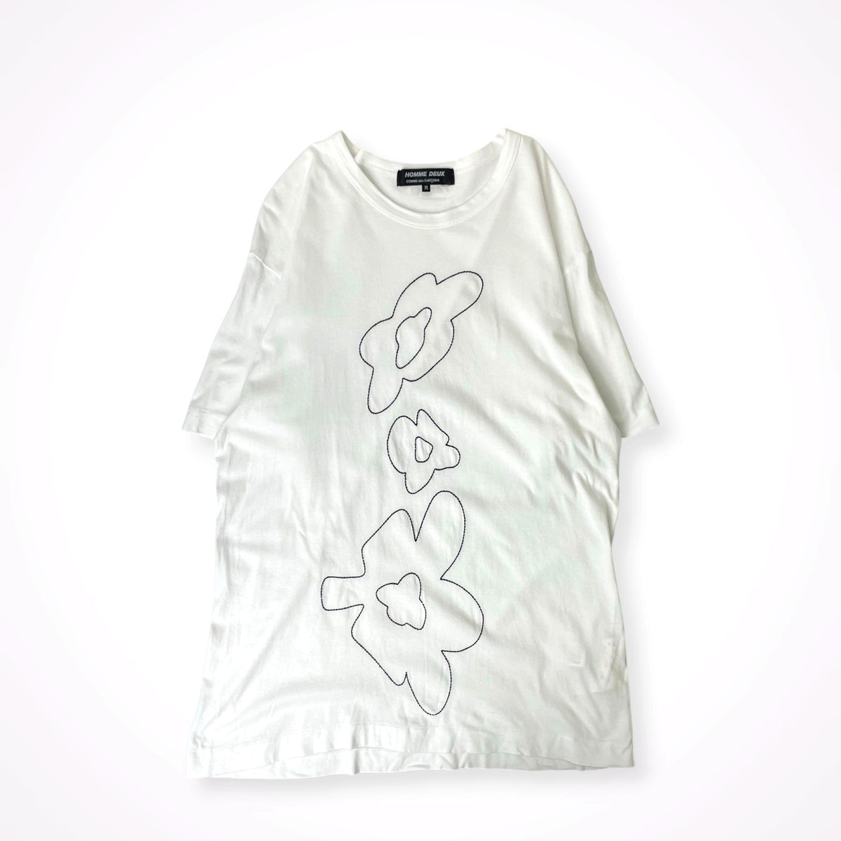 COMME des GARCONS HOMME DEUX / 18SS フラワー刺繍TEE DA-T007 SIZE:M