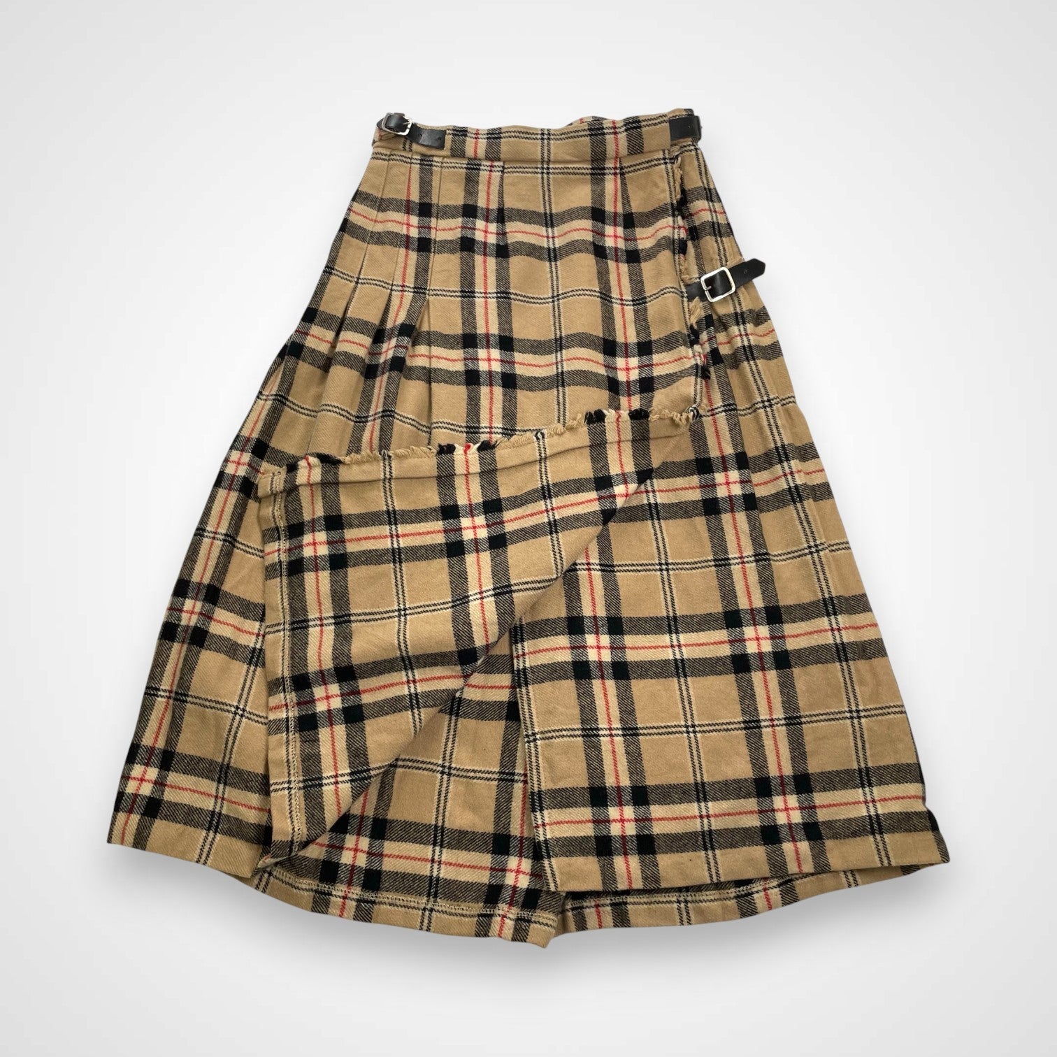 ENGLAND VINTAGE イギリスヴィンテージ / ヴィンテージ ノヴァチェック キルトラップスカート ラムウール 英国製 SIZE：10