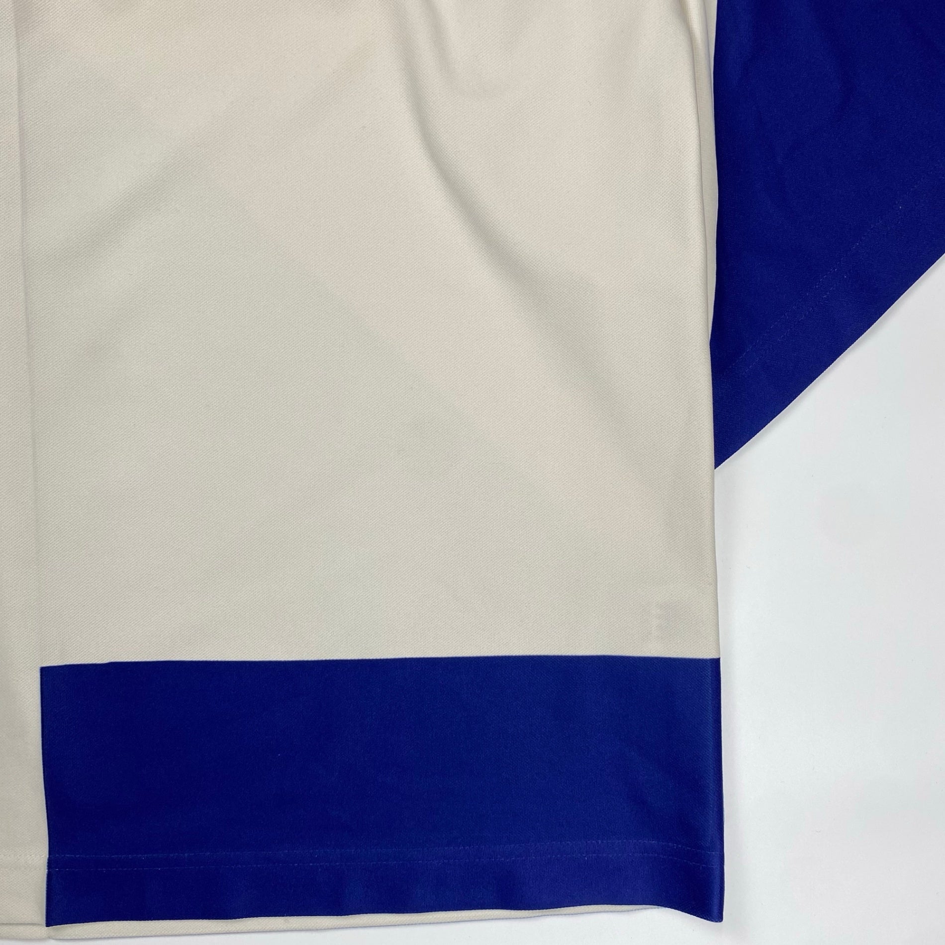 IM MEN アイムメン / GEOMETRY JERSEY STITCH 幾何学柄 カットソー Tシャツ ホワイト×ブルー SIZE:3