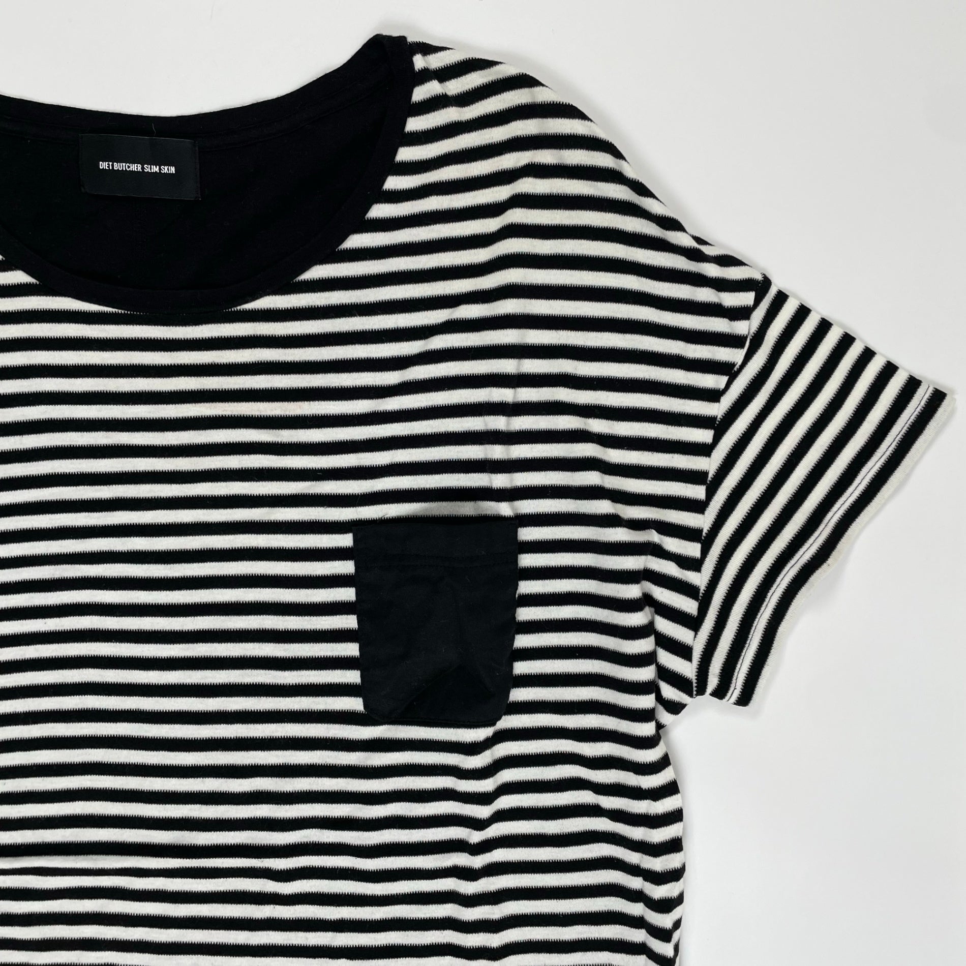 DIET BUTCHER SLIM SKIN ダイエットブッチャースリムスキン / オーバーサイズポケットボーダーTEE 参考定価：12,000程度 SIZE：FREE