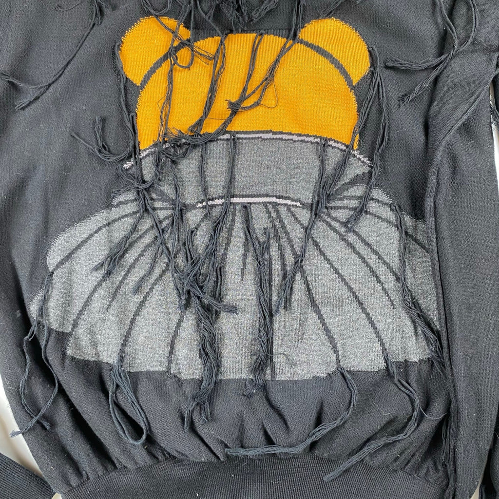 MOSCHINO COUTURE モスキーノ クチュール / ヴァンパイアベア フリンジニット イタリア製 ユニセックス SIZE：46（M程度）