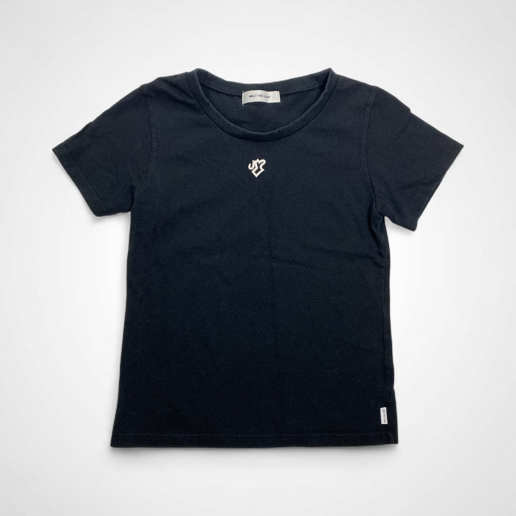 MELT THE LADY メルト ザ レディ / 刺繍ロゴTEE ブラック SIZE:S
