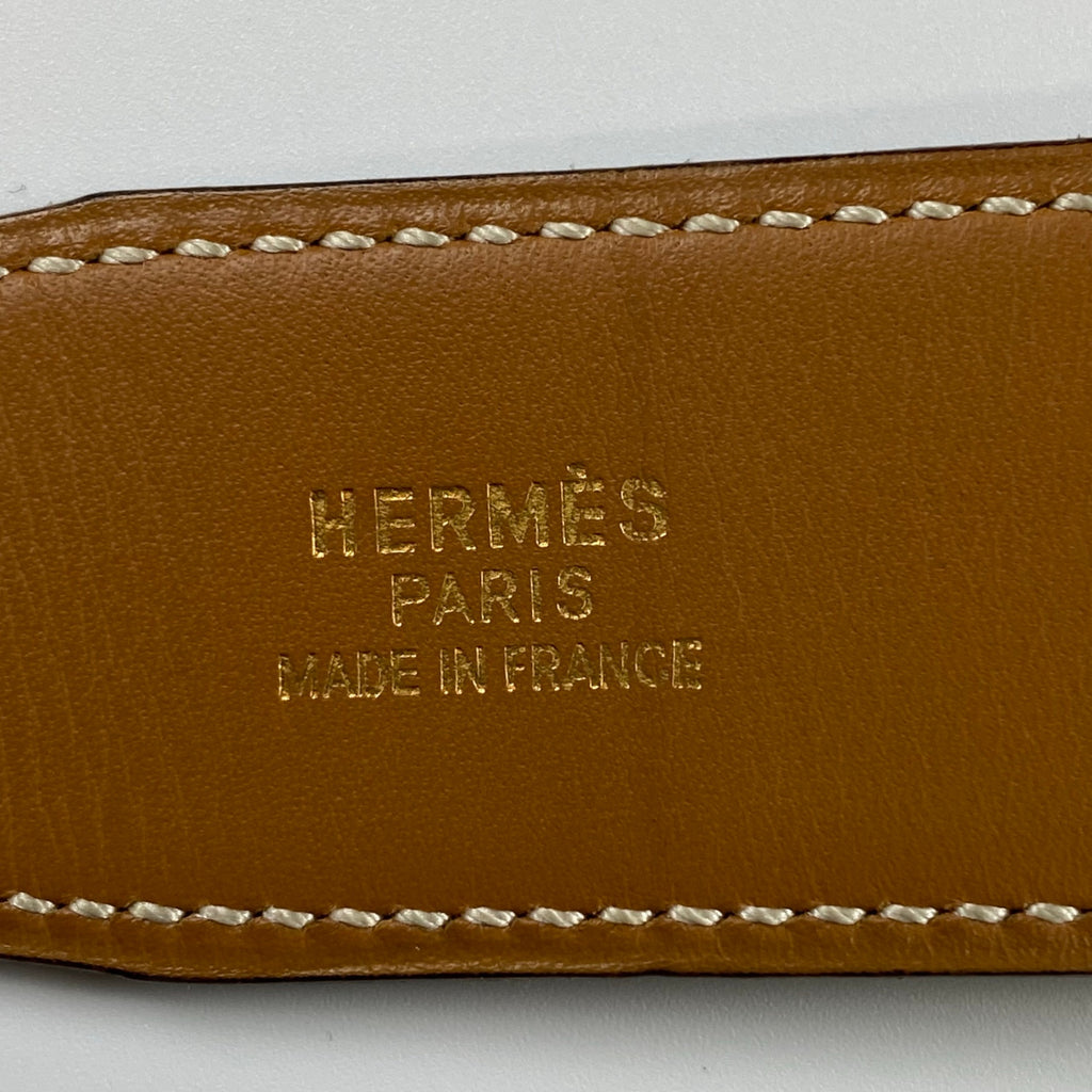 【極美品 鑑定済】 HERMES エルメス / コンスタンス Hバックル レザーベルト 〇Y刻印 ブラック×ベージュ 75cm