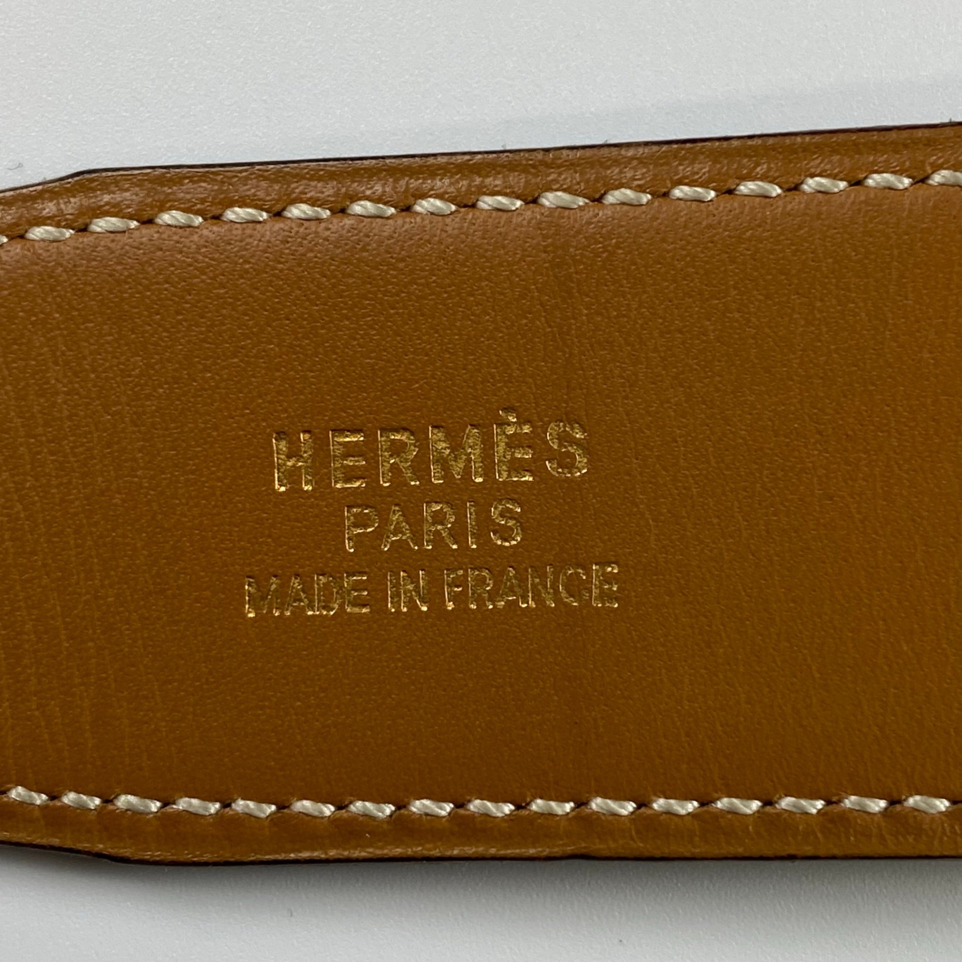 【極美品 鑑定済】 HERMES エルメス / コンスタンス Hバックル レザーベルト 〇Y刻印 ブラック×ベージュ 75cm