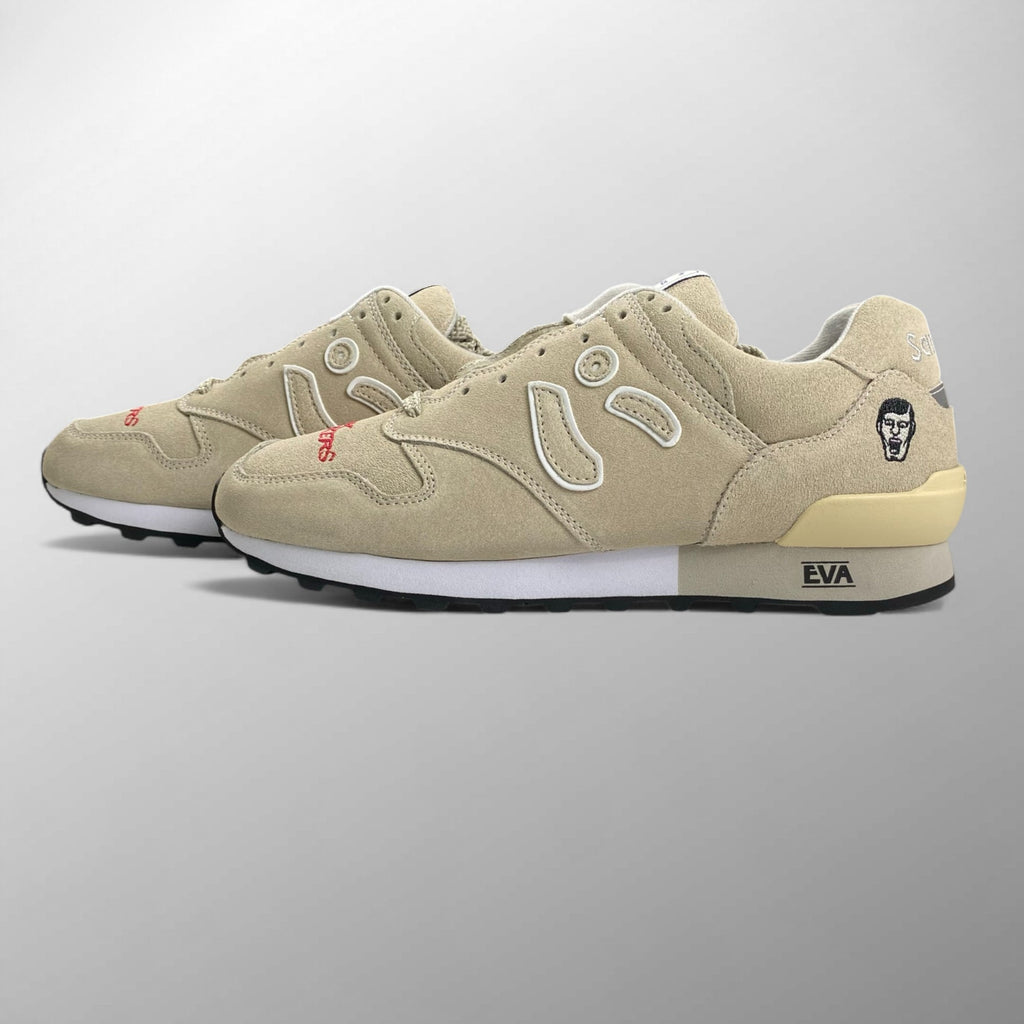 【未使用品】 Sangacio × PUNK DRUNKERS サンガッチョ パンクドランカーズ / にゅ × PDS「パ」 コラボスニーカー LIGHT GRAY