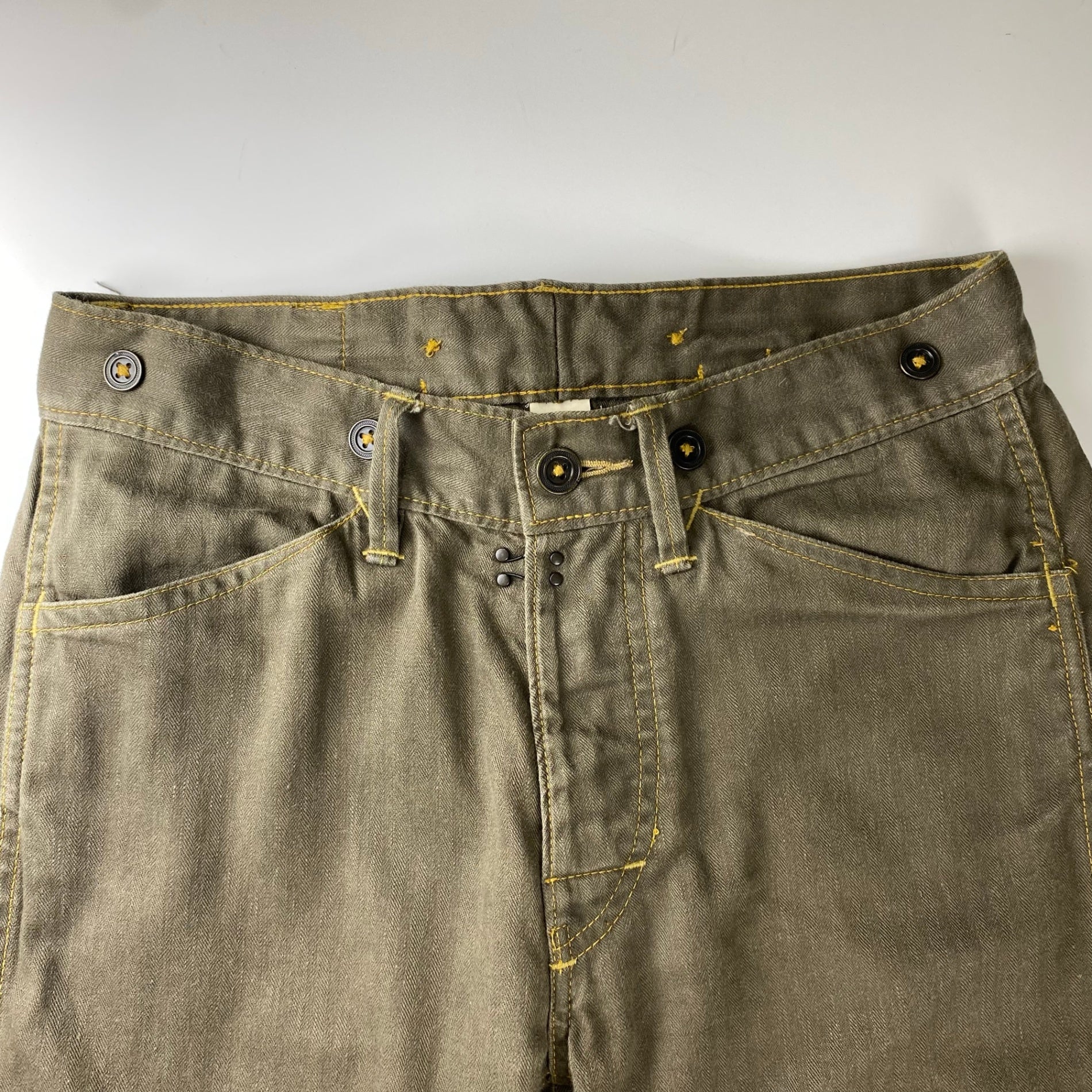 RRL ダブルアールエル / オフィサーリネンコットンヘリンボーンパンツ 23SS 参考定価：52,000+tax SIZE:28×30