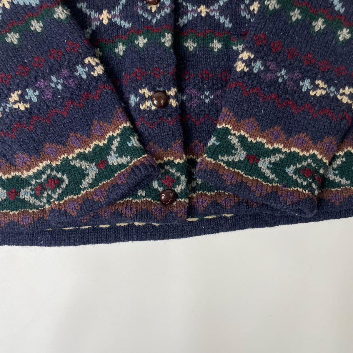 LAUREN RALPH LAUREN / ハンドニットショールカラーカーディガン SIZE:L