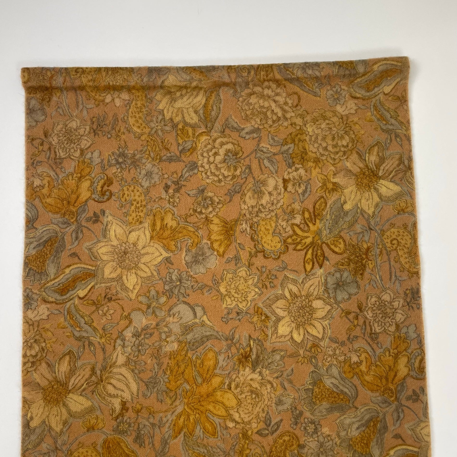 Loro Piana ロロピアーナ / フラワープリント ピュアカシミヤマフラー 美品 SIZE:45.5×178