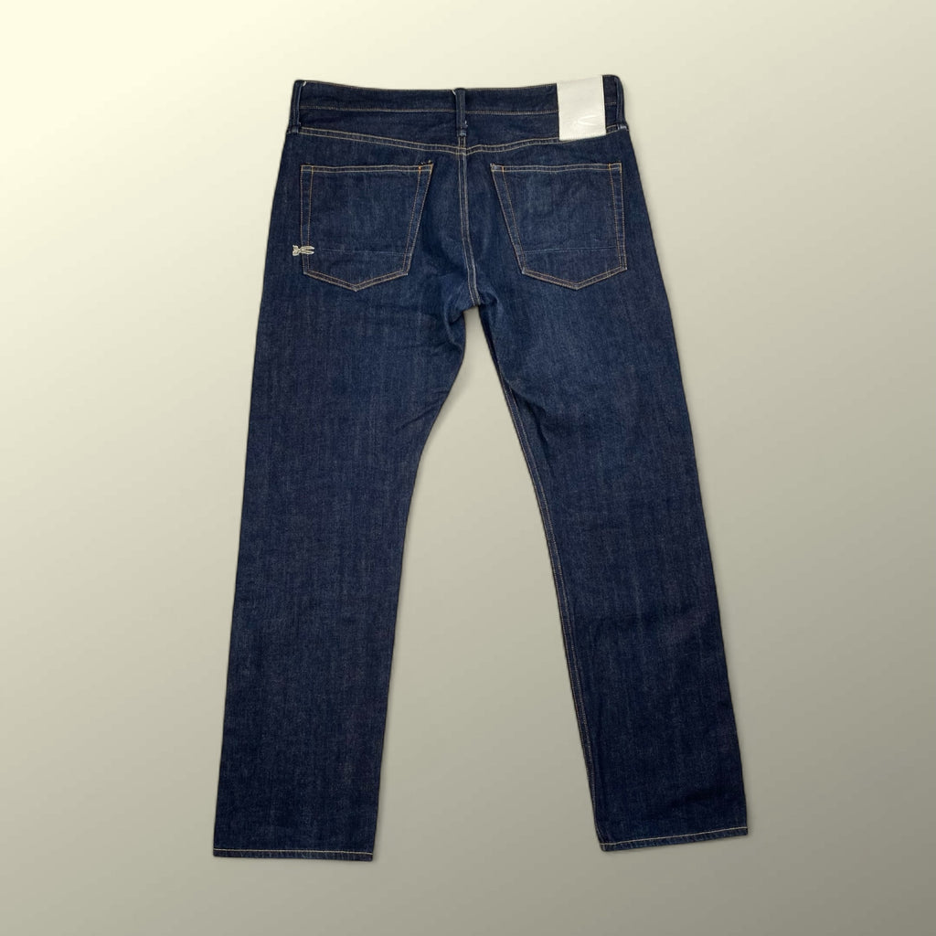 DENHAM デンハム / DRILL VJS regular fit denim pant デニムパンツ セルビッジ レザーパッチ ハサミスレキ 濃紺  SIZE:W34