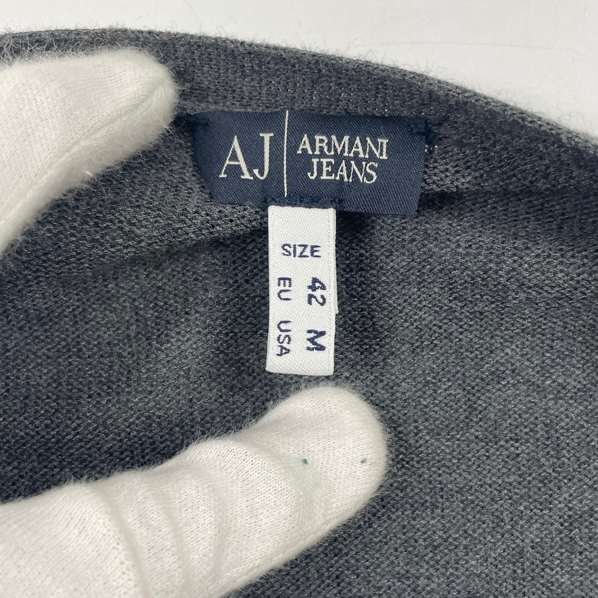 ARMANI JEANS / シルク切替ロングニットカーディガン 参考定価：55,000程度 SIZE:US M