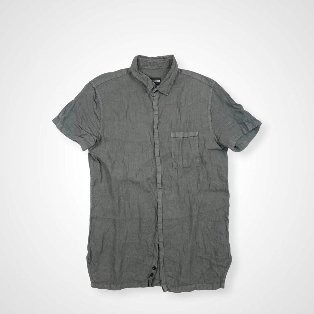 EMPORIO ARMANI エンポリオ アルマーニ / オールドリネンシャツ グレー SIZE：39