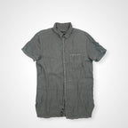 EMPORIO ARMANI エンポリオ アルマーニ / オールドリネンシャツ グレー SIZE：39