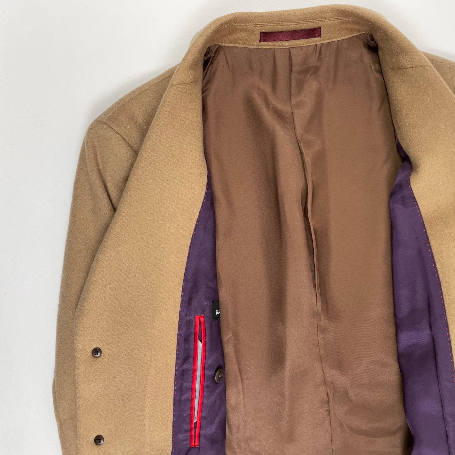 PS Paul smith ピーエス ポールスミス / ピュアカシミヤコート キャメル 参考定価：140,000程度 SIZE:L