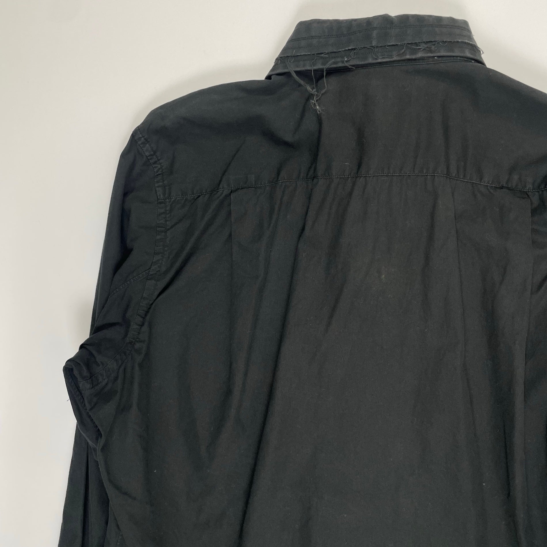 COMME des GARCONS SHIRT コムデギャルソン シャツ / デザインポインテッドカラーシャツ ブラック SIZE：S