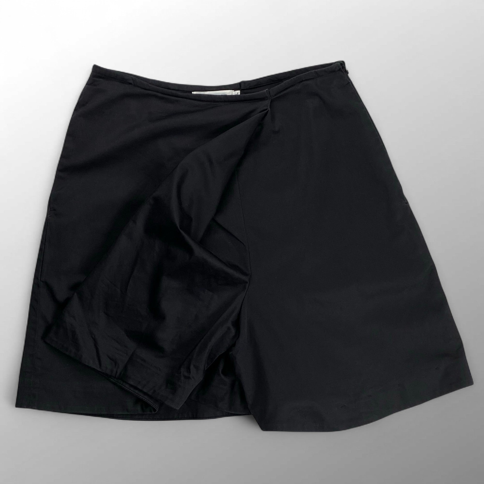 JIL SANDER ジルサンダー / スカートライク ハーフパンツ ショートパンツ ブラック SIZE：36