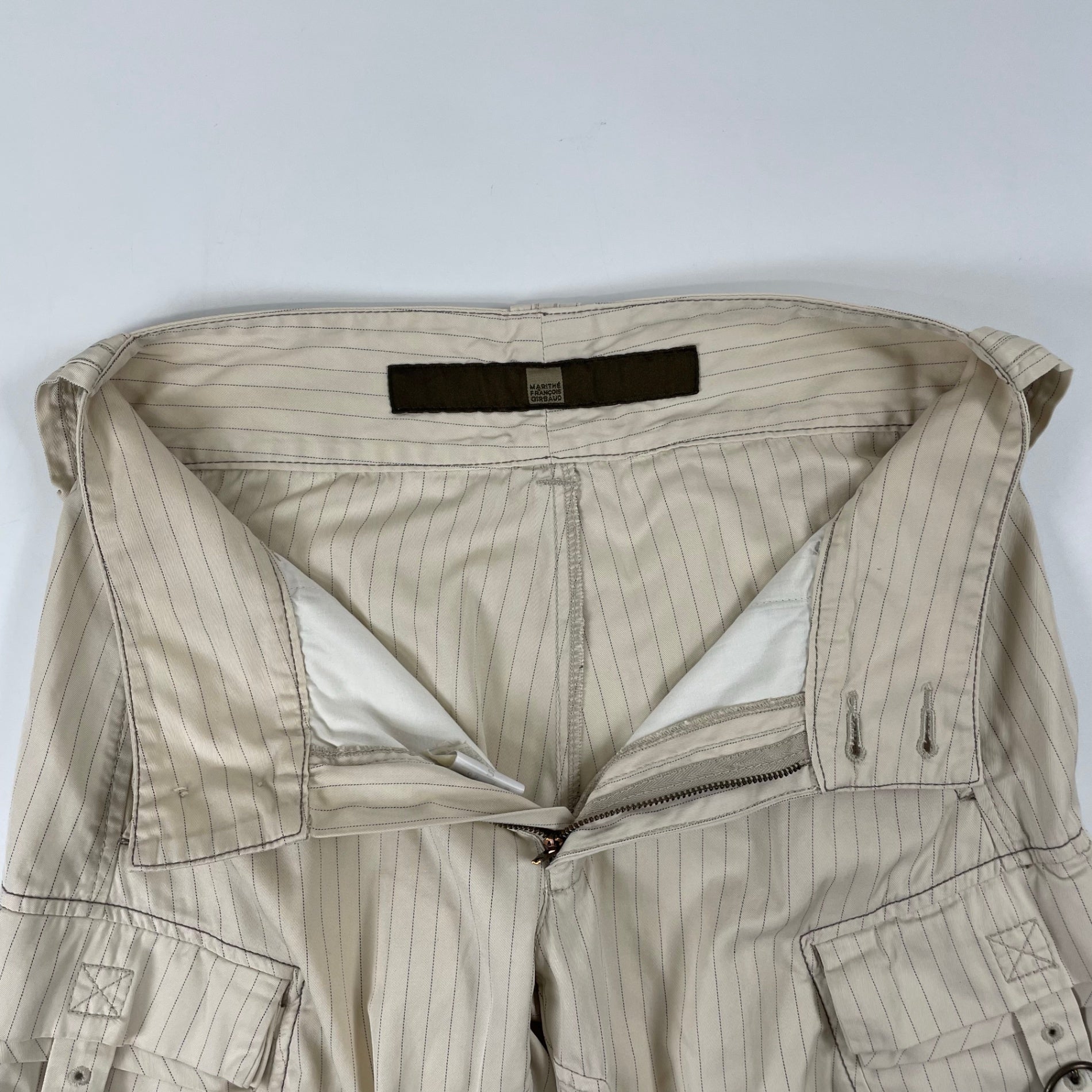 MARITHE FRANCOIS GIRBAUD / アーカイブギミックストライプスラックス SIZE:S