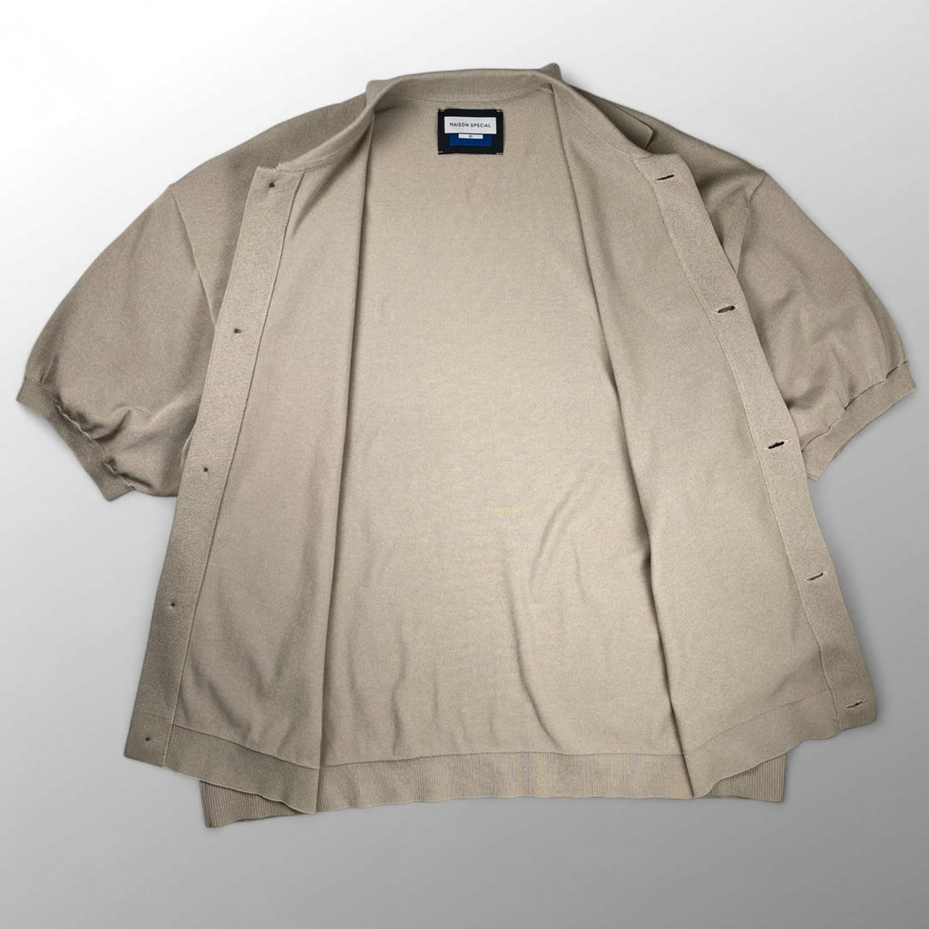 MAISON SPECIAL メゾンスペシャル / プライムオーバー ショートスリーブニットシャツ 参考定価：11,000+tax SIZE:1(L程度)
