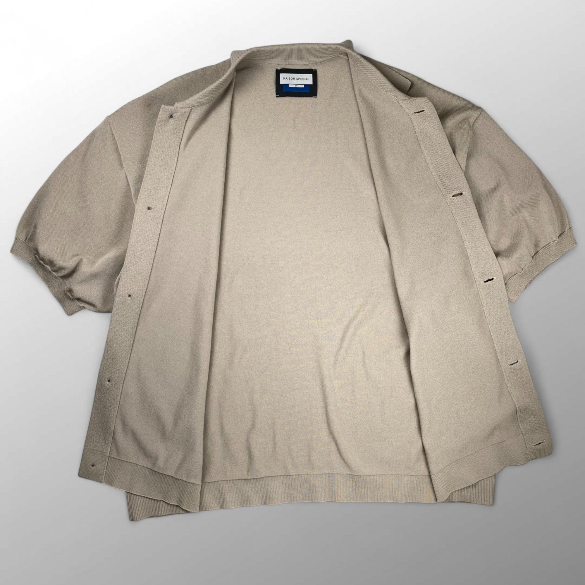 MAISON SPECIAL メゾンスペシャル / プライムオーバー ショートスリーブニットシャツ 参考定価：11,000+tax SIZE:1(L程度)