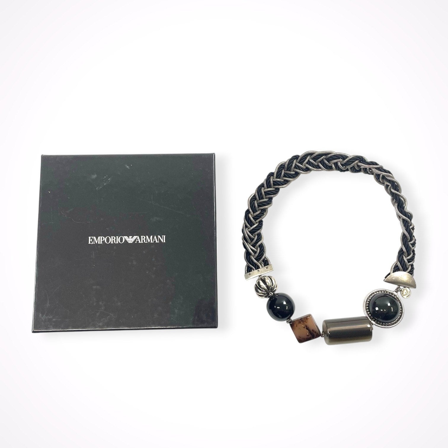 EMPORIO ARMANI / メタルMIXストーンネックレス 参考定価：60,000程度