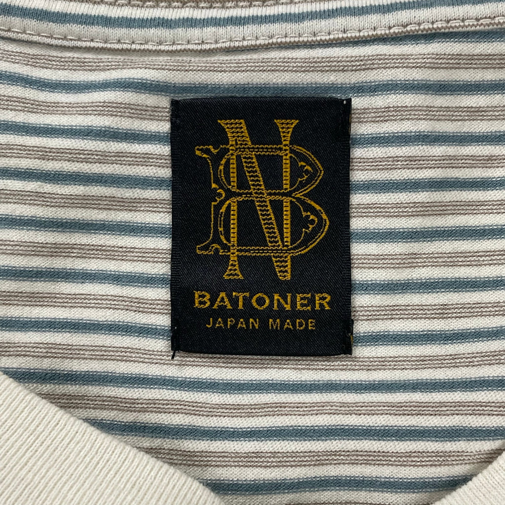 BATONER バトナー / TORNADE COTTON BORDER T-SHIRT 参考定価：12,000+tax SIZE:3