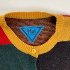 HAI sporting gear ハイ スポーティングギア / VINTAGE ブロックチェック クルーネックニットカーディガン SIZE:S程度
