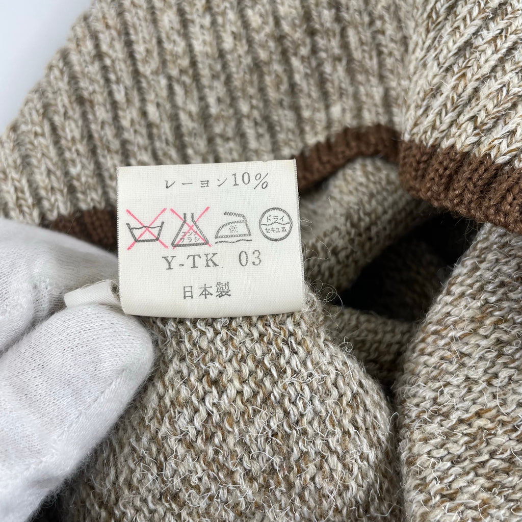 Christian Dior MONSIEUR クリスチャンディオール ムッシュ / 2トーンヴィンテージカーディガン ベージュ×ブラウン SIZE:L