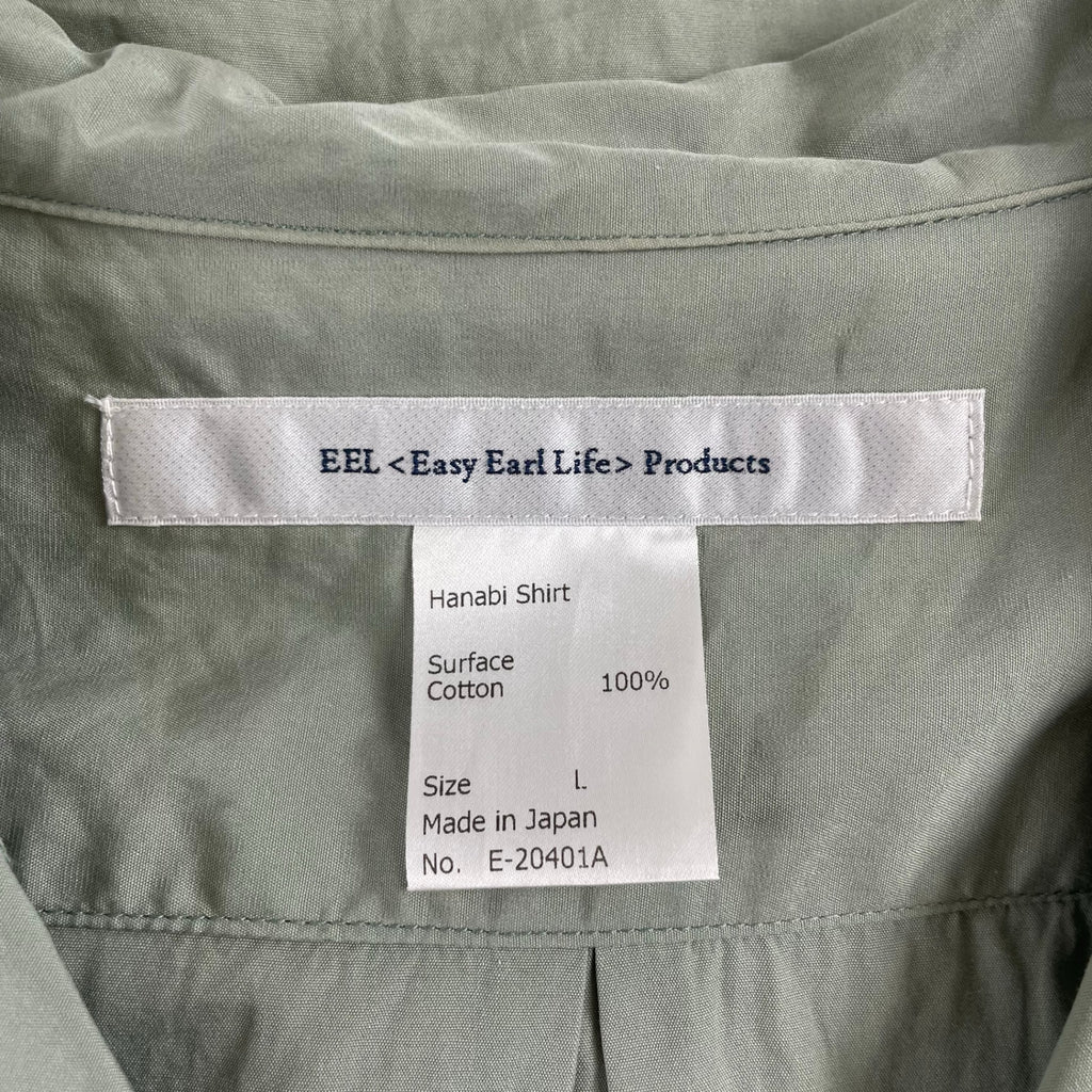 EEL イール / 花火シャツ ライトグリーン 参考定価：15,000+tax SIZE：L