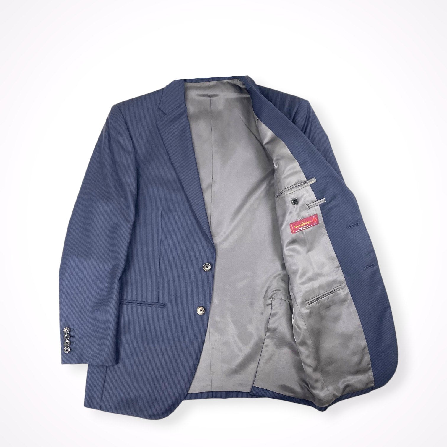 Ermenegildo Zegna エルメネジルドゼニア / TROFEO600 ウール×シルク セットアップスーツ 百貨店仕立て 本切羽 SIZE:L程度