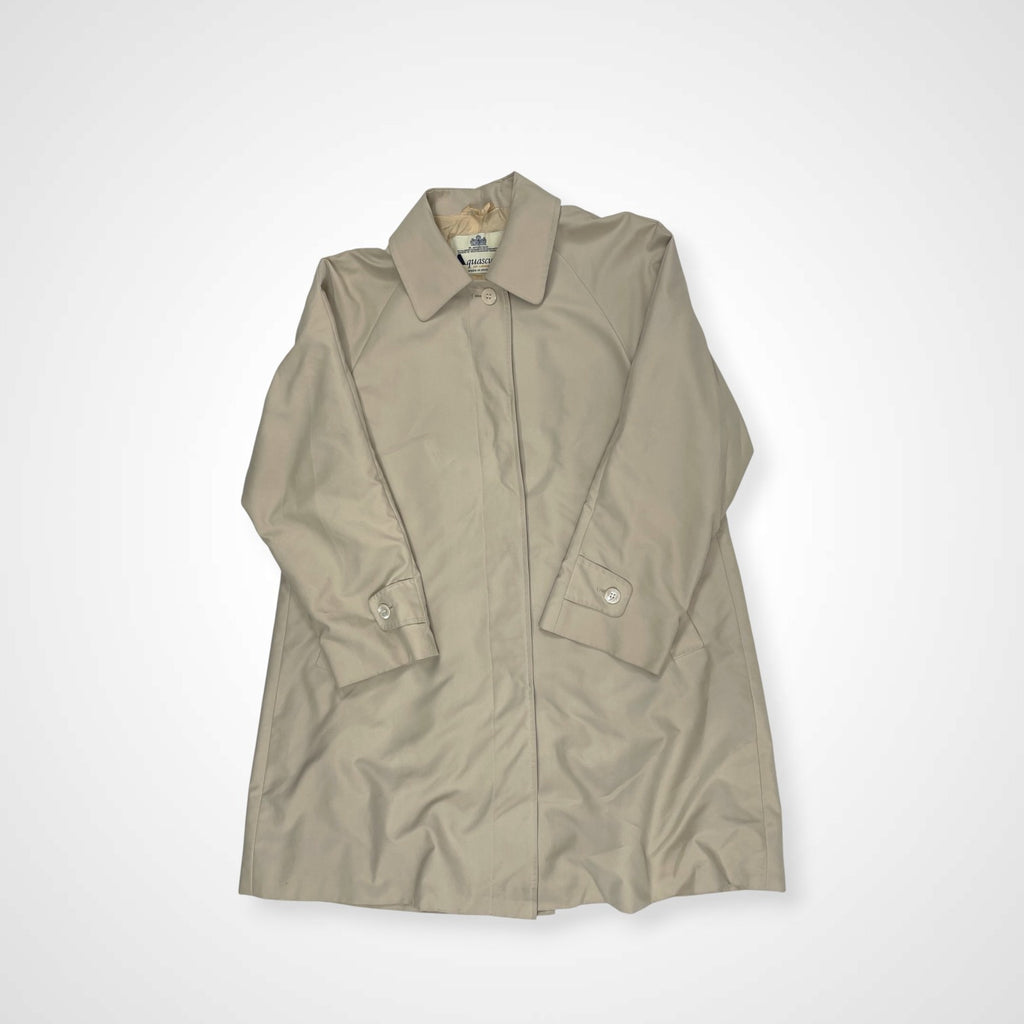 Aquascutum アクアスキュータム / ピーチスキンステンカラーコート 英国製 SIZE：M程度