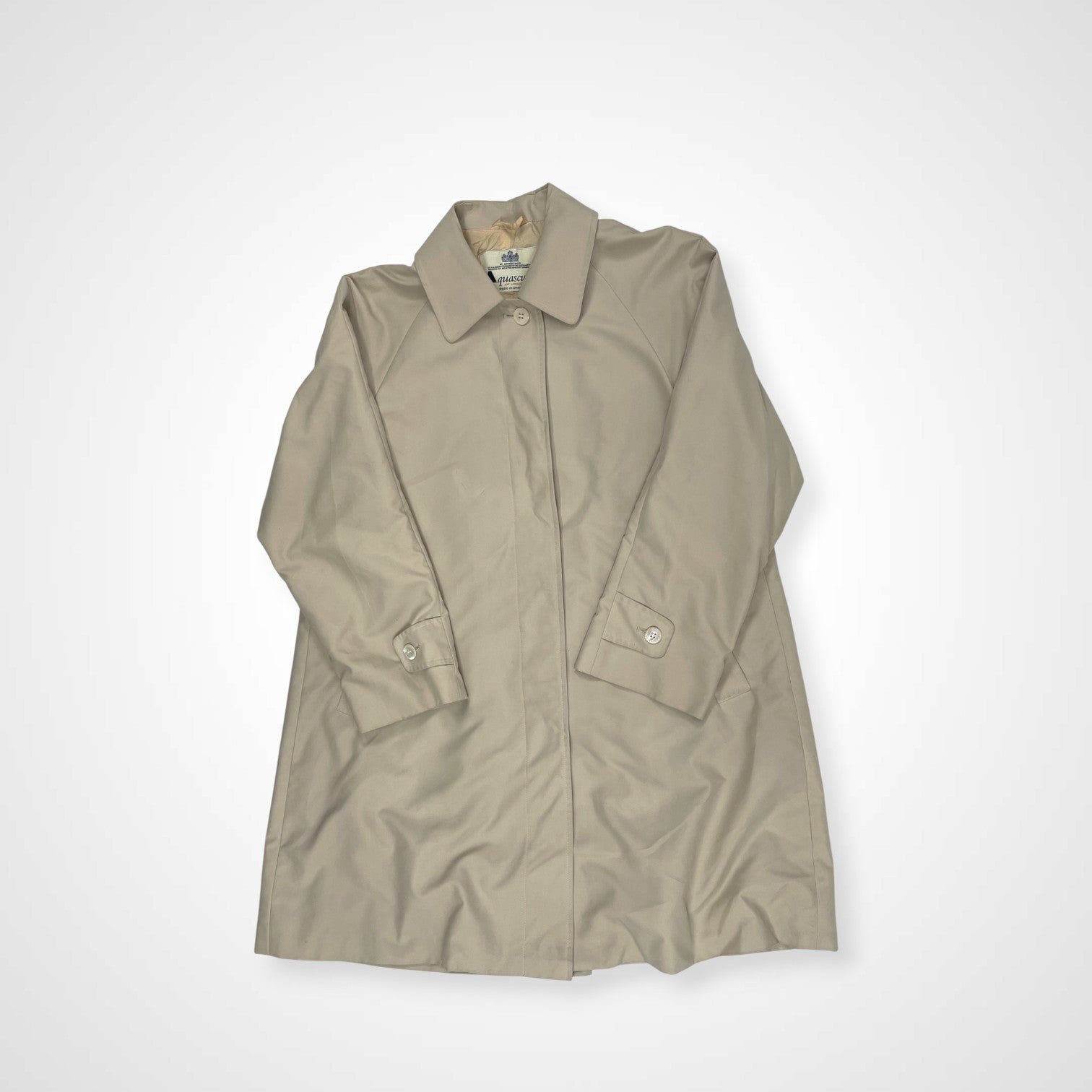 Aquascutum アクアスキュータム / ピーチスキンステンカラーコート 英国製 SIZE：M程度