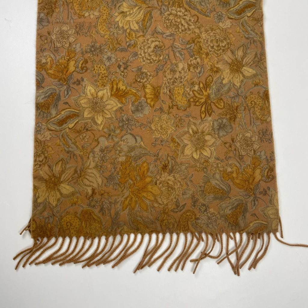 Loro Piana ロロピアーナ / フラワープリント ピュアカシミヤマフラー 美品 SIZE:45.5×178