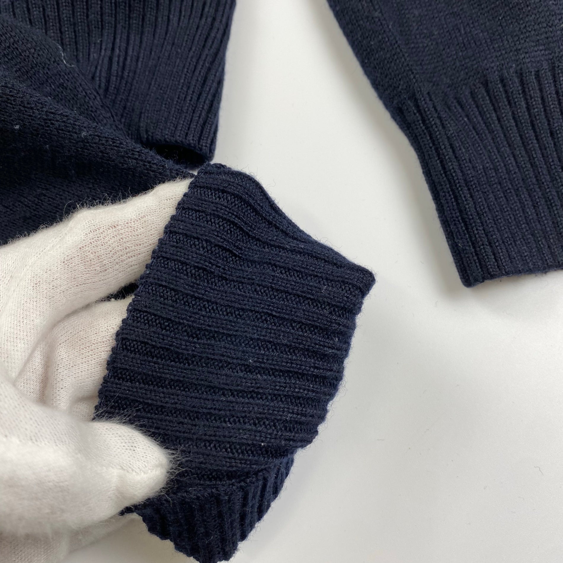 FRED PERRY フレッドペリー / スリーブロゴ ジャガードロゴニット SIZE:M