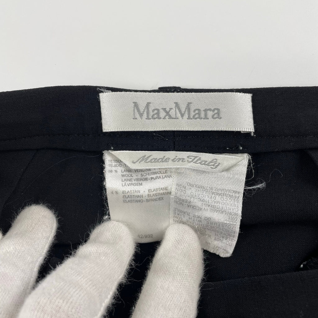 MaxMara マックスマーラ / LYCRAバージンウールMIXストレッチスラックス MADE IN ITALY SIZE:W66