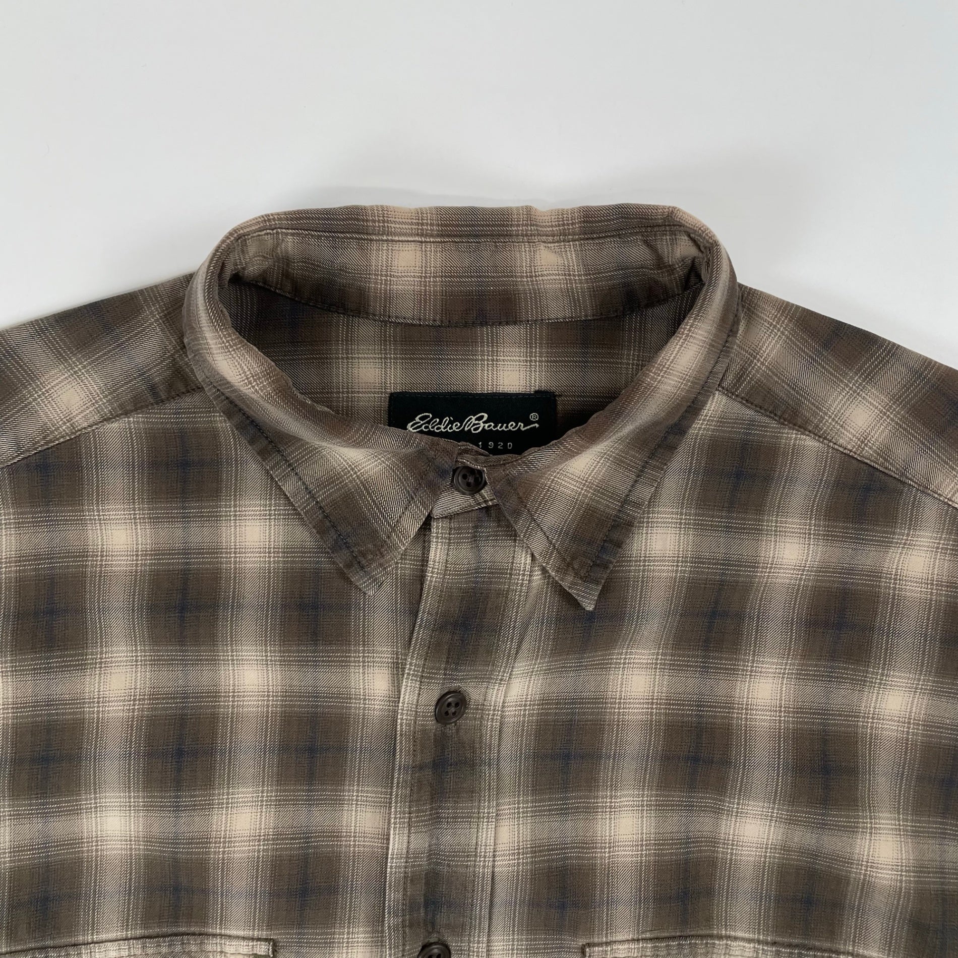 Eddie Bauer / シャドーチェックコットンシャツ SIZE:M