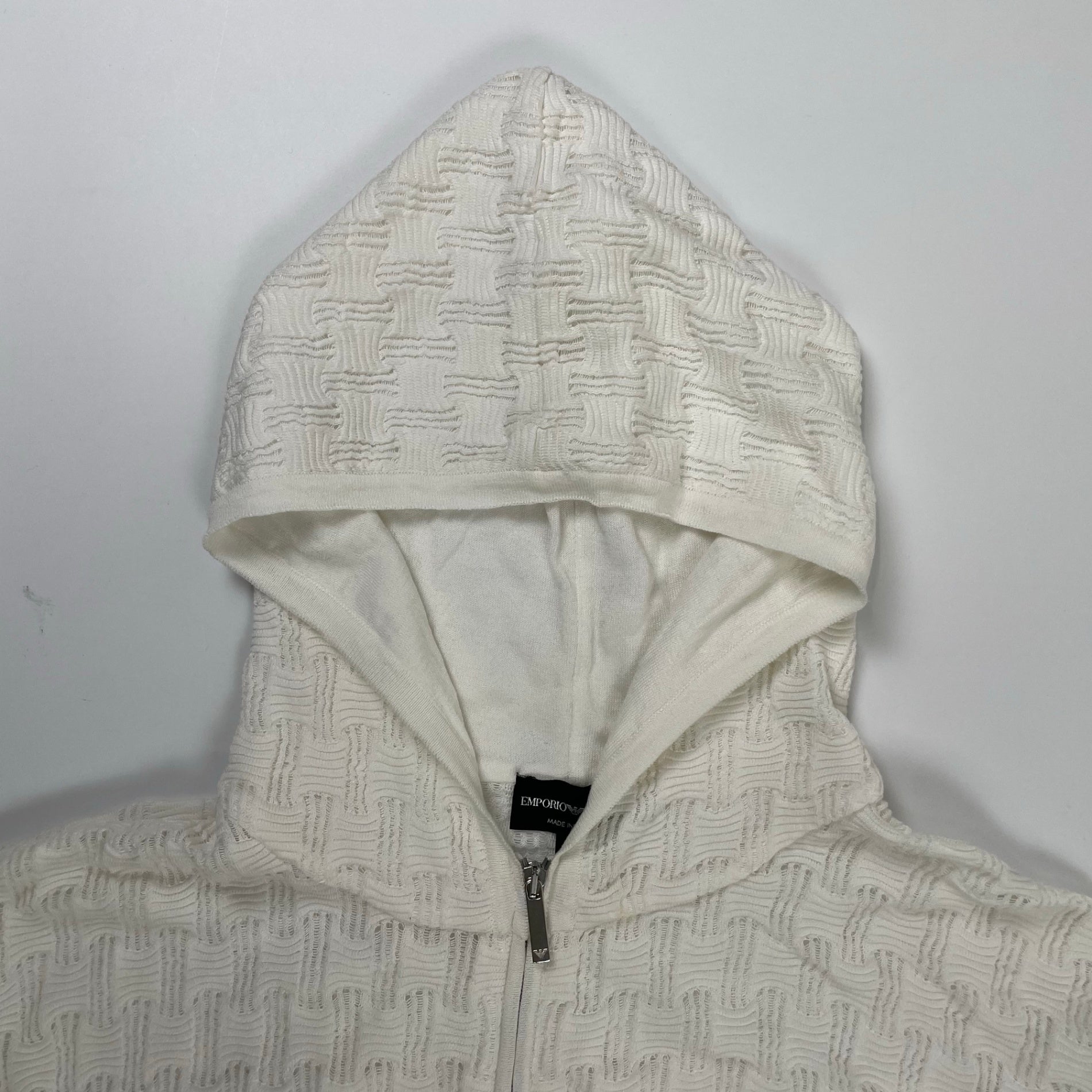 EMPORIO ARMANI エンポリオ アルマーニ / ニットフーディーベスト 参考定価：40,000程度 SIZE:L