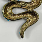 Kenneth  Jay  Lane ケネス・ジェイ・レーン / ターコイズ×ダイヤ スネークブローチ