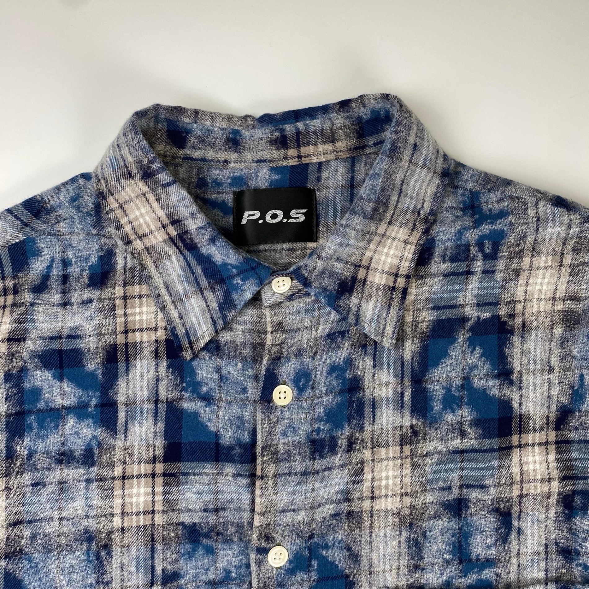 P.O.S ピーオーエス / グランジ フォグチェックシャツ 韓国発 SIZE:L程度