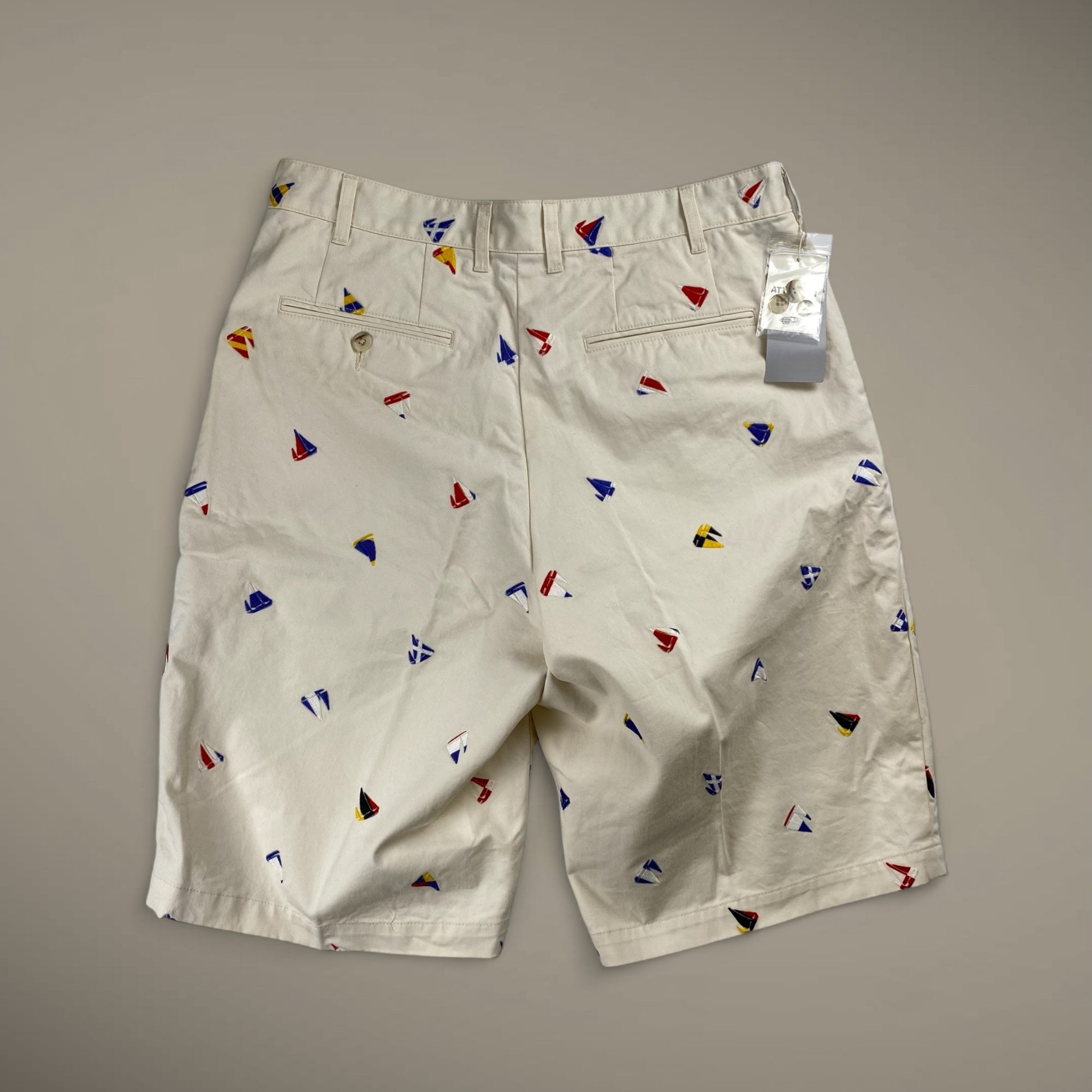【未使用】 BEAMS PLUS ビームスプラス / 2 Pleats Shorts Embroidery On Print 5ポケット 2タック ハーフパンツ 参考定価：30,000+tax SIZE:L