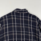 EURO VINTAGE / リンクルチェックジャケット ネイビー SIZE:S
