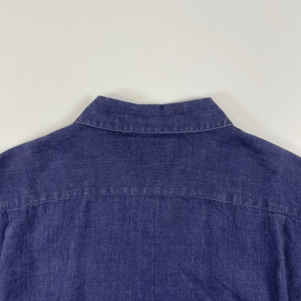 MARGARET HOWELL / 日本製 茄子紺リネンシャツ SIZE：L
