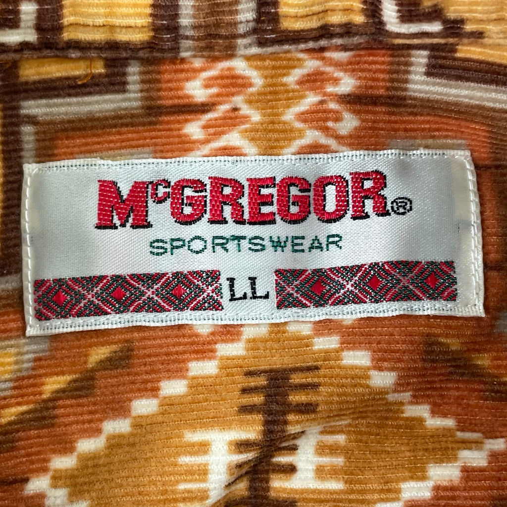 McGREGOR / 90s オルテガパターンコーデュロイシャツ 日本製 SIZE:LL