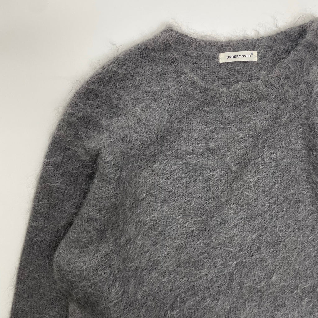 UNDERCOVER アンダーカバー /  裾端配色モヘアニット グレー 24AW SAMPLE SIZE:L程度