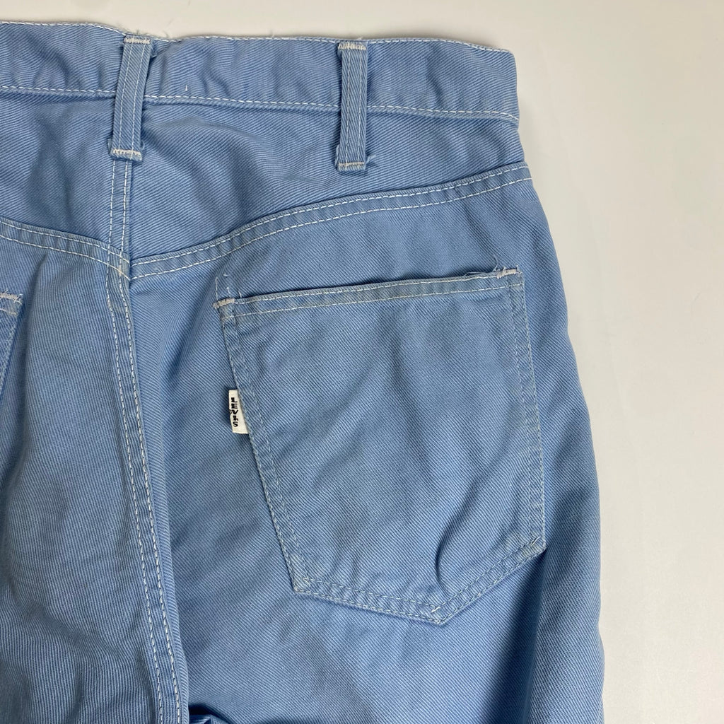 推定60年代 Levi's リーバイス / コットンツイル パンツ 白タブBIG E 片ツメIDEAL ボタン裏点々刻印 ブルー SIZE:W84cm