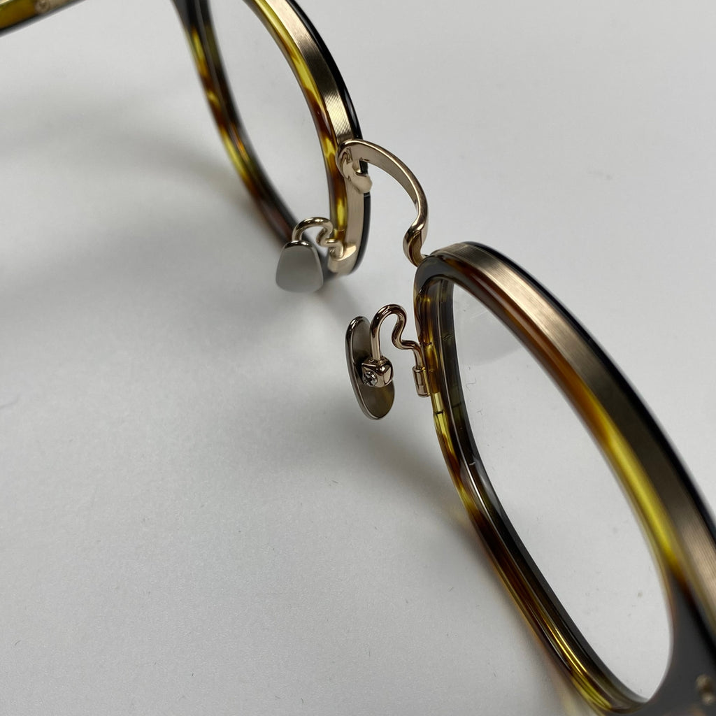 【美品】 金子眼鏡 K18シリーズ / KMG-15 BKBR 度なしレンズ 伊達メガネ 参考定価：120,000程度