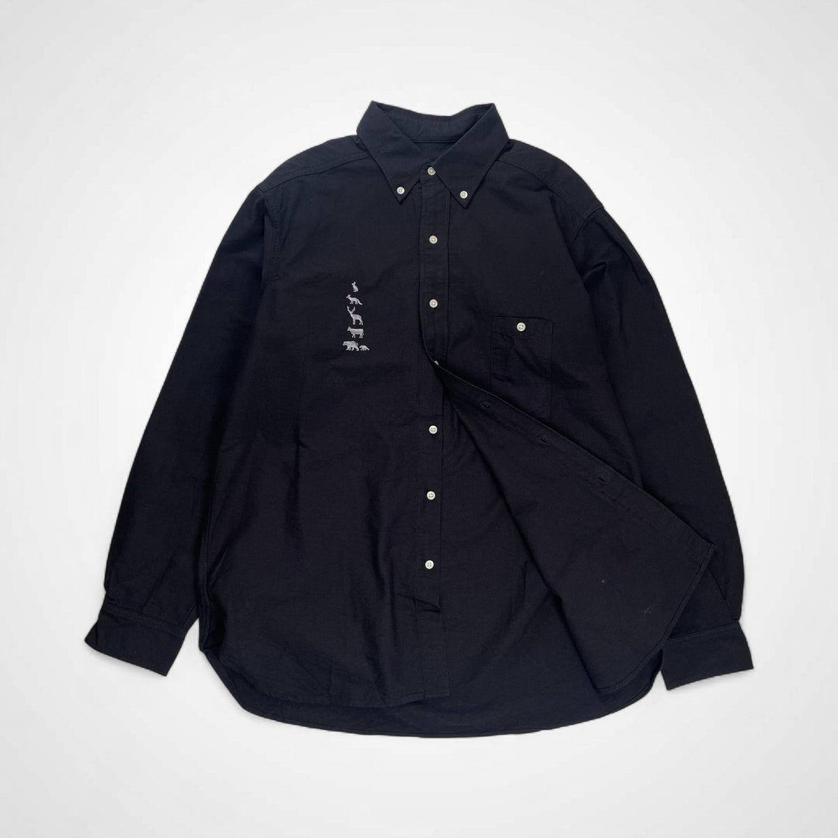 MOUNTAIN RESEARCH マウンテンリサーチ / ブラックB.D. ボタンダウンシャツ 極美品 MTR3976 参考定価：27,000+tax