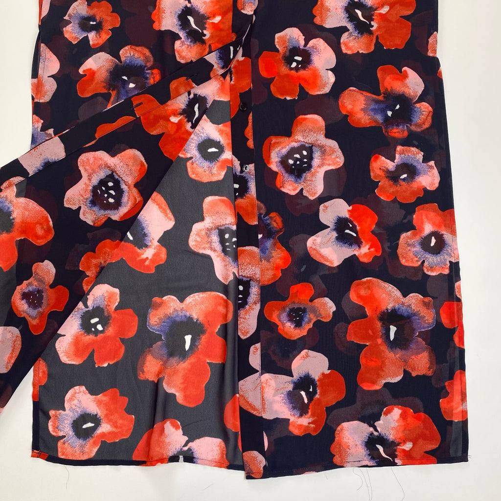 5 PREVIEW ファイブ プレビュー / シャツワンピース フラワープリント チャーム付 参考定価：40,000程度 SIZE：S