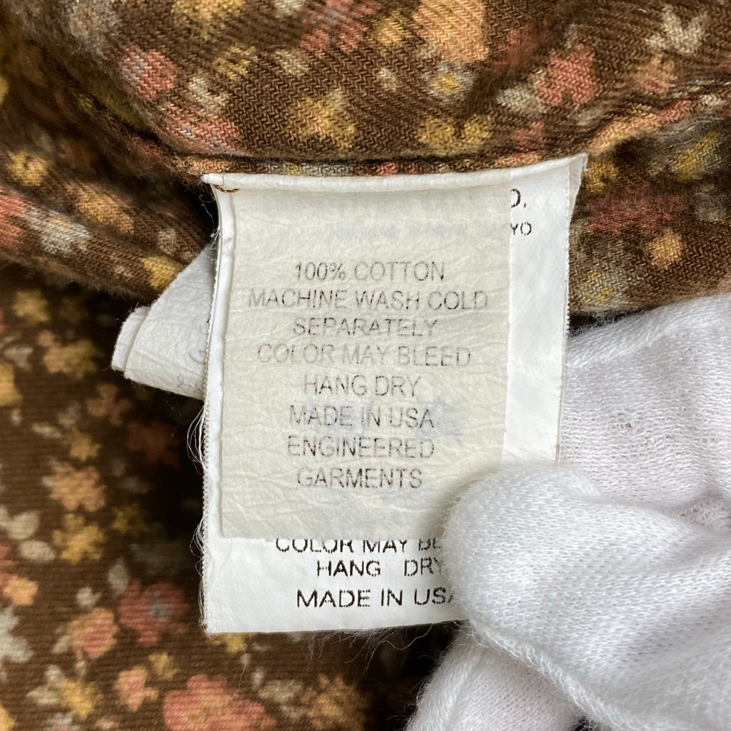engineered garments エンジニアドガーメンツ / 総柄ボタンダウンシャツ 小花柄 マチ付 SIZE:S