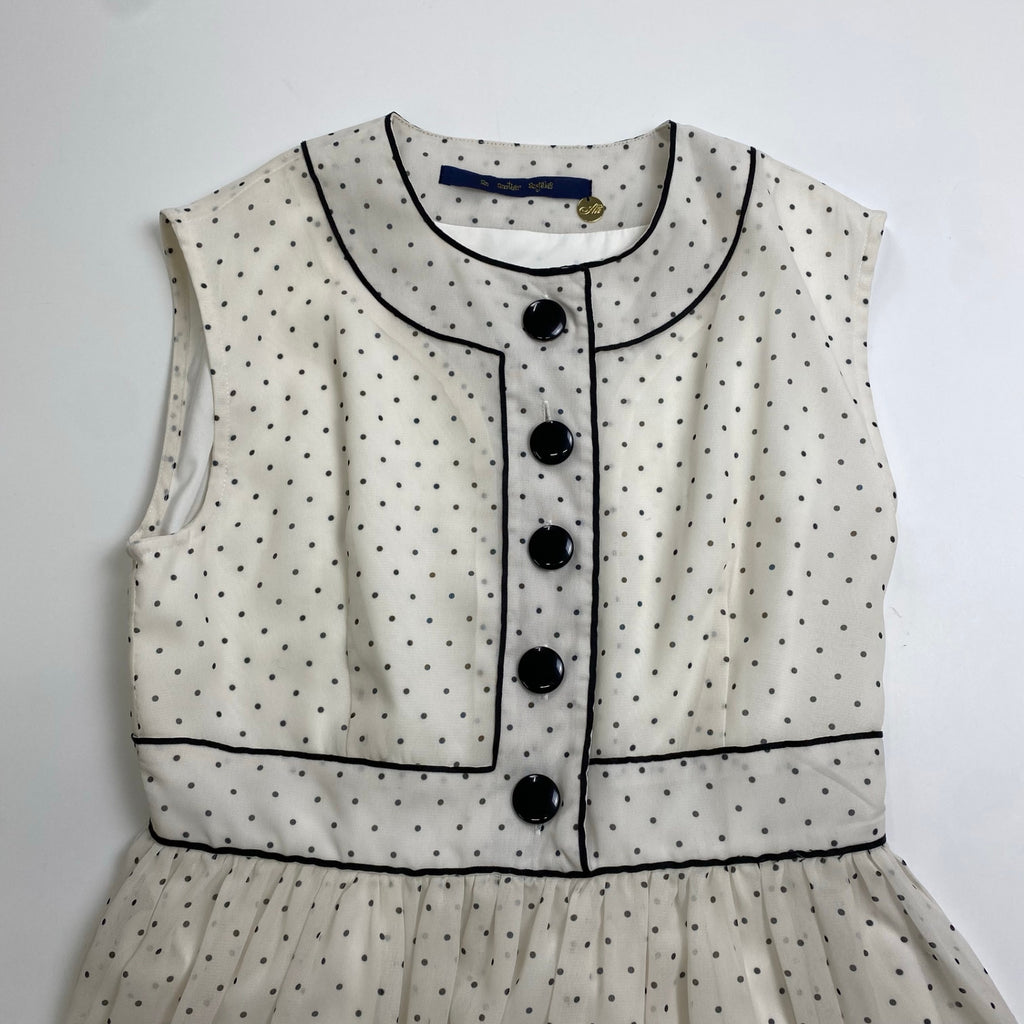 an another angelus アン アナザー アンジェラス / 配色ラインシアードットワンピース 参考定価：16,000+tax